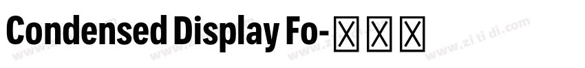 Condensed Display Fo字体转换 Condensed Display Fo字体转换